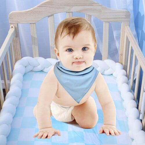 1PC 1M/2.2M/3M Baby Crib Bumper Knotted Braided Bumper Handmade Soft Knot Pillow Pad Cushion Nursery Cradle Decor Newborn Gift