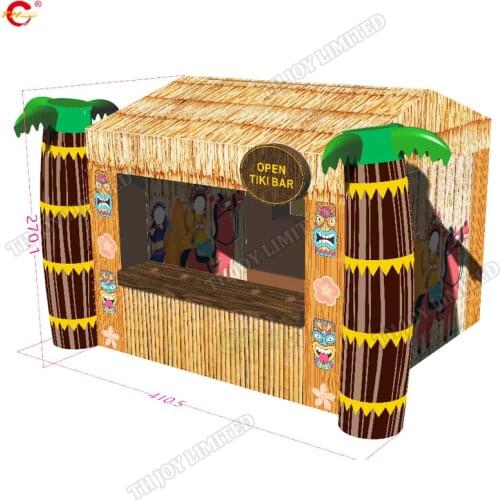 Free door shipping custom made inflatable tiki bar for sale, commercial inflatable pub tent outdoor inflatable snack booth tents