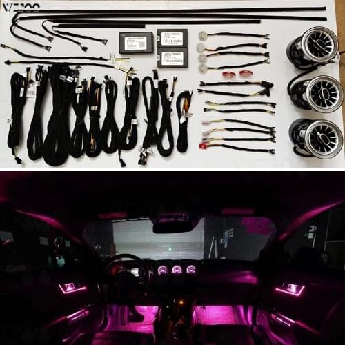 For frod Mustang Interior 2016-2021 Atmosphere advanced Ambient Light lamp Turbine air outlet vent 64 colors