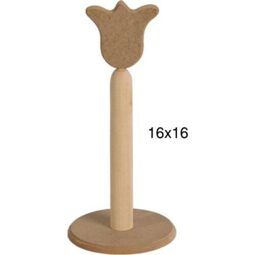 F750 Tulip Upright Towel Holder, Hobby Wood Painting Mdf Havluluk
