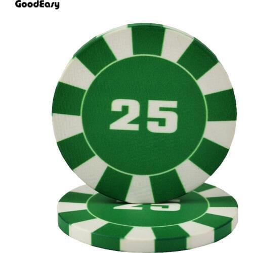 25PCS/LOT Poker Chip 10g Ceramic Stripe Poker Chip Taxes Hold'em Poker Wholesale Poker Chips Customize Chip