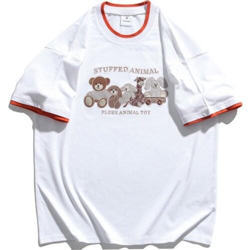 Summer T Shirt Unisex Men Short Sleeve Casual Style Simple Cotton Match Basic Harajuku Fashion Cartoons O-Neck Tshirt Camisetas