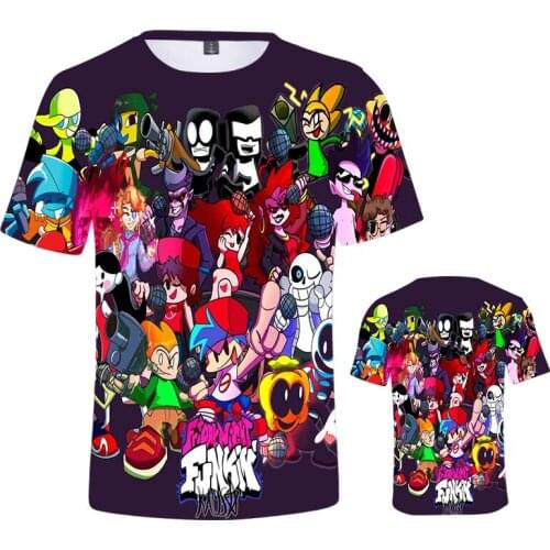 Friday Night Funkin Anime T shirt Women Men Oversized T-shirt Camiseta Summer Short Sleeve Tshirt Children Clothes Boys Tee Tops