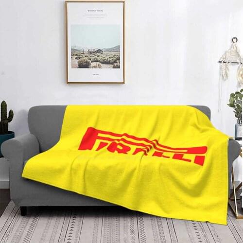 Pirelli Fan Art Logo Low Price New Print Novelty Fashion Soft Blanket Pirelli Fan Logo Tire Tires Racing Motor Mechanic Car