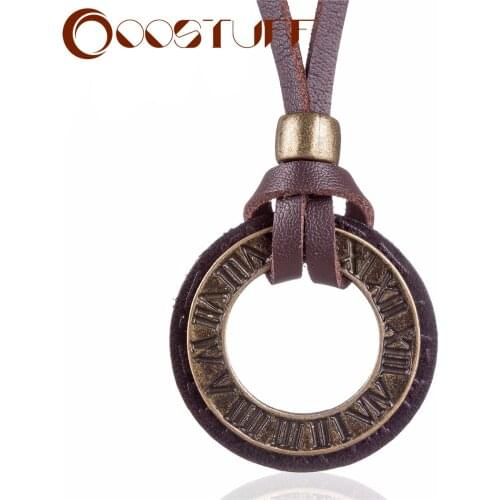 Maxi Necklace Men Jewelry Vintage Rome Genuine Leather Necklace Statement necklaces & pendants Men Necklaces Women Choker anime