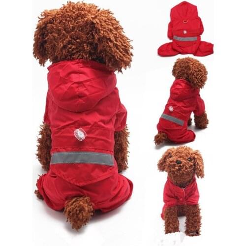 New dog raincoat pet clothes small dog Pomeranian VIP Schnauzer summer double puppies raincoat jumpsuit for dogs pet raincoat