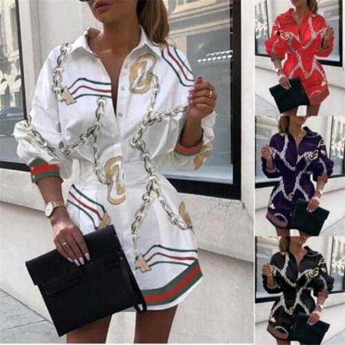New fashion printed waist shirt lantern Long Sleeve Shirt