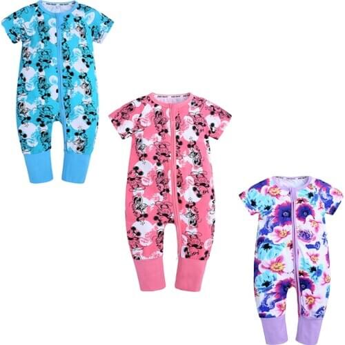 New Cartoon Romper baby boy Girl spring Summer Cotton short sleeve mouse print newborn rompers clothing toddler costume jumpsuit