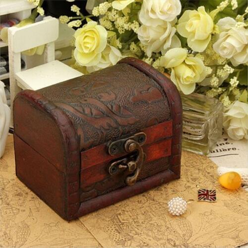 New Arrival 1Piece Vintage Jewelry Pearl Necklace Bracelet Storage Organizer Wooden Case Gift Box