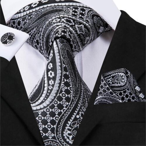 2018 New Arrival Neckties Most Popular Brand Luxury Design Style Ties Hanky Cufflinks Set Top Quality C-3080