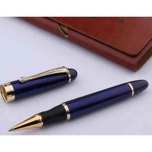 Luxury JinHao 450 classic Rollerball Pen elegante spiral Navy blue golden science Stationery Office School Supplies