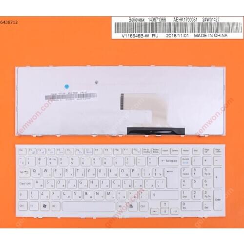 RU Russian New Keyboard for SONY VAIO VPC EH VPCEH VPCEH1 VPCEH2 VPCEH3 Laptop White Big Enter Key