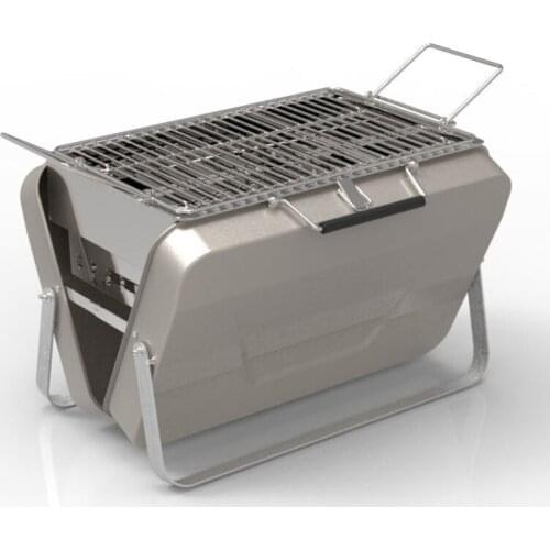 Outdoor Mini Barbecue Grill Portable Briefcase Style Camping Folding Charcoal BBQ Grill