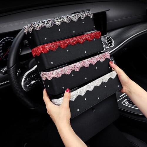 Rhinestones Blingbling High Quality car Interior Accessories Multi-funtional Car Supplies car Seat Gap Crevice Storage box bag