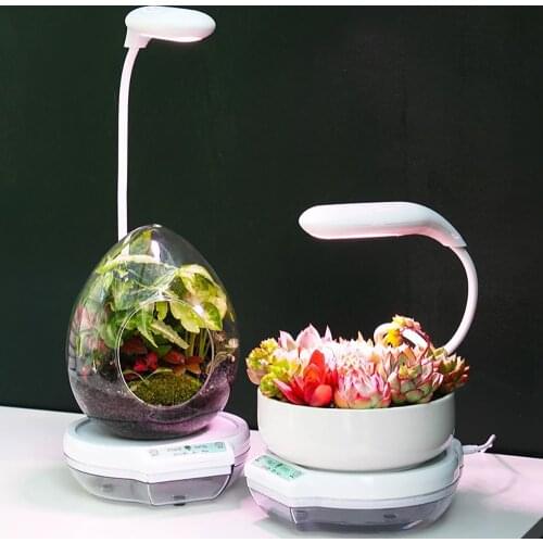 5W Timed Loop Plant Grow Lamp LED Grow Light Full Range Hydroponics Plant Light Full Spectrum Phyto Fill Light for Indoor Plants