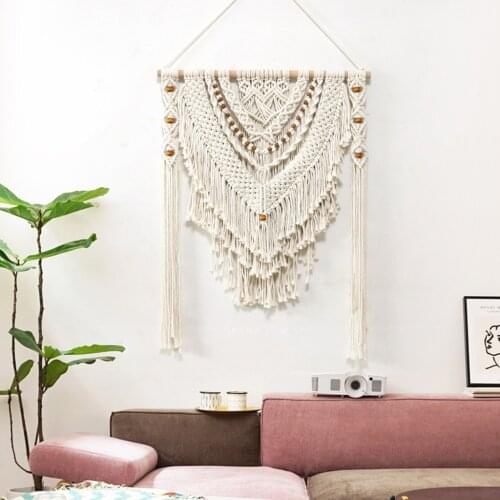 Woven Macrame Boho Tapestry Wall Door Hanging Nursery Decor Ornament Craft