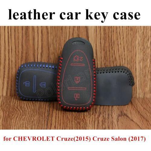 Only Red high grade Hand sewing DIY car styling Car key cover car key case Genuine leather fit for FORD new mendeo