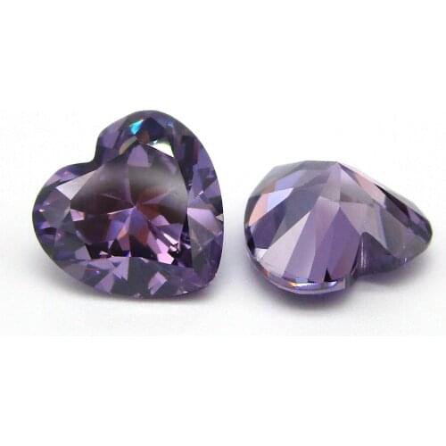 Pick Colors 5A Quality Cubic Zirconia Stone 50pcs/Lot 10x10mm Big Size Heart Cut Loose Synthetic Gems