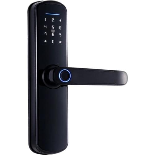 WAFU Tuya Fingerprint Lock Indoor Electronic Lock Smart Fingerprint Password Card Mechanical Key Touchscreen Keypad Door Lock