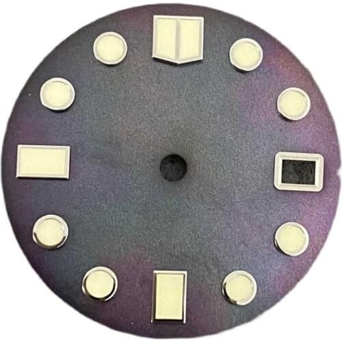 28.5mm Watch Dial Japan C3 Green Luminous 009 Modified Dial Watch Accessories Suitable for NH35/4R/7S Movement