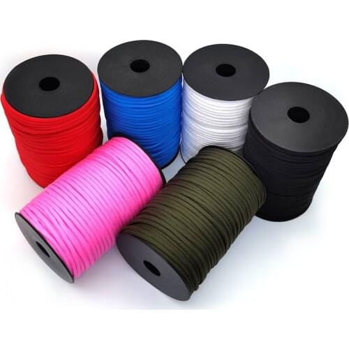 100Meters 550 Military Standard 7-Core Paracord Rope 4mm Outdoor Parachute Cord Survival Umbrella Tent Lanyard Strap