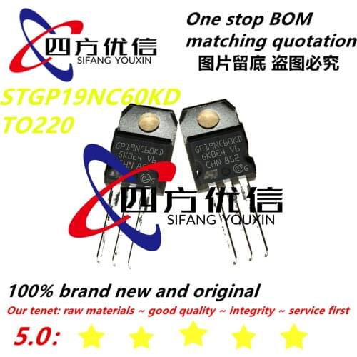 100% new original (10PCS) STGP19NC60KD GP19NC60KD STGF19NC60KD GF19NC60KD TO220