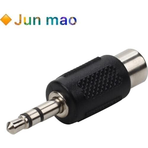 2PCS Stereo 3.5mm audio male connector to single lotus female connector 3.5 to AV connector 3.5mm male to RCA female