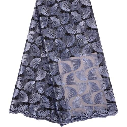 2018 Wholesale Price Hot Sale Embroidered African Lace Fabric High Quality With Rhinestones French Net Guipure Lace Fabrics 1299