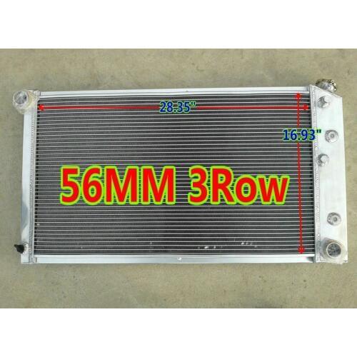 56 mm 3Row Racing Aluminum Radiator for 1968-1973 Chevy Malibu Chevrolet Chevelle I6 Small-Block V8 AT/MT KIT 68 69 70 71 72 73