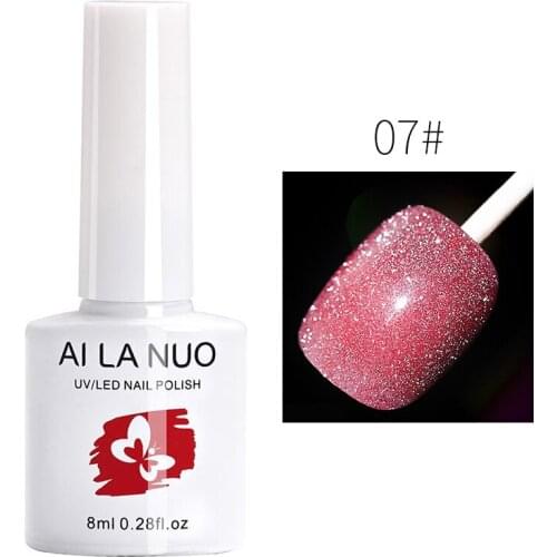 8ML Reflective Gel Nail Polish Shiny 9Colors Vernis Semi Permanent Varnish Hybird Nail Polish UV Acrygel For Nail Art Nail Polis