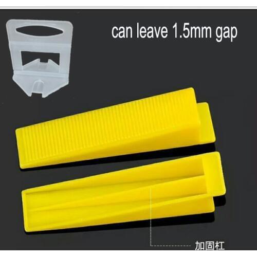 80pc Clips With 40pc Wedges Tile Spacers Leveler Tiling Ceramic Tilers Plumbers 1.5mm Gap Wall Floor D Type Leveling System Tool