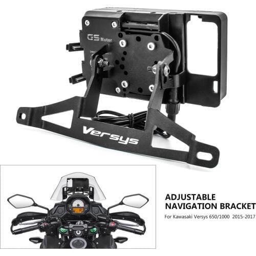 Motorcycle Accessories GPS navigation bracket Supporter Holder for Kawasaki Versys 650 Versys 1000 Versys650 MY 2015 2016 2017