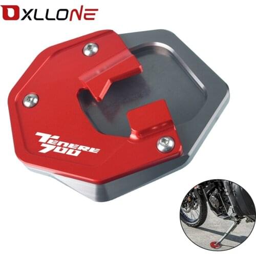 For YAMAHA TENERE 700 2019-2020 Motorcycle Aluminum Foot Enlarger Foot Side Stand Extension Plate Side Stand Enlarge Accessories