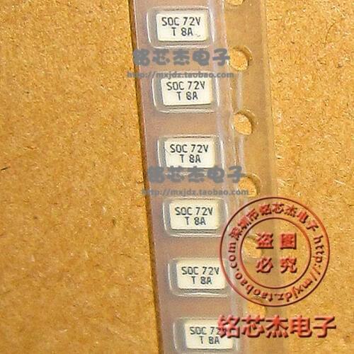 Free Shipping 50PCS/LOT 11CT8AR08B4 SOC 72V T8A SMD 1206 Patch fuse