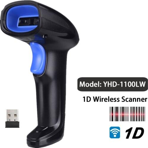 YHDAA Wireless Barcode Scanner 1D Laser Bar Code Reader for Laptop and Desktop Computers in Warehouse