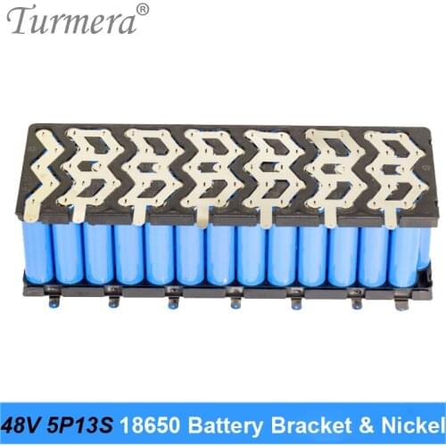 Turmera 48V 5P13S 18650 Battery Bracket Holder and W Welding Nickel 0.15mm Thickness for Electric Bike and E-Scooter Battery Use