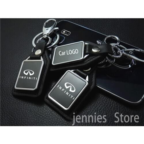 For Infiniti FX35 Q50 Q30 ESQ QX50 QX60 QX70 EX JX35 G35 G37 Car accessories Key Keyring Metal Car Leather fashion cool Keychain