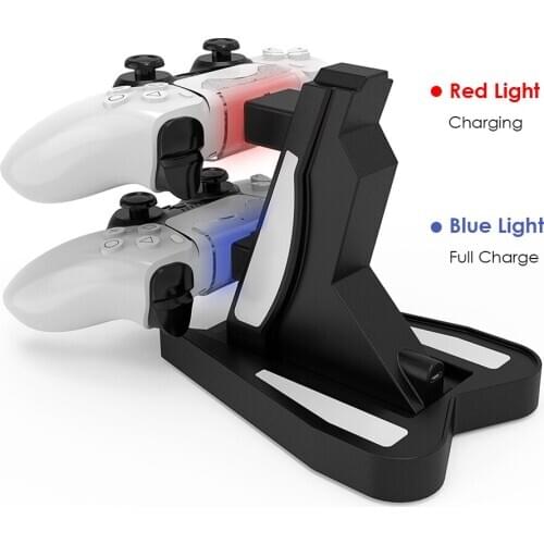 Dual Charger Cradle Gamepad Power Station Lightweight Game Playing Elements for PS5 Game Controller Charging Stand