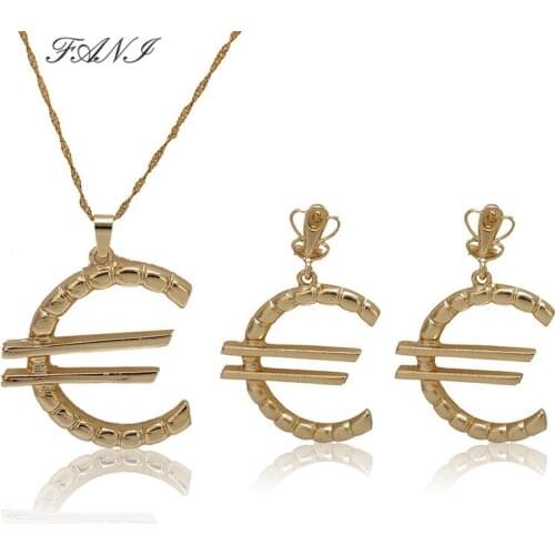 Fani Jewelry Long Drop Dangle Earrings Necelack Jewelry set For Women Copper Gold Color Water Drop For Party Wedding Daily Wear