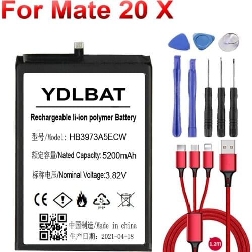 HB3973A5ECW 5200mAh Battery for Huawei Honor Note 10 RVL-AL09 RVL-AL10 Mate 20 X 20X Mate20X EVR-AL00 Honor 8X+USB cable+toolkit