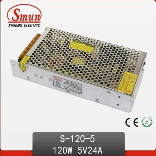 GOOD QUANTITY S-120-5 120W 5V 24A Single Output IP20 AC-DC LED Switching Power Supply