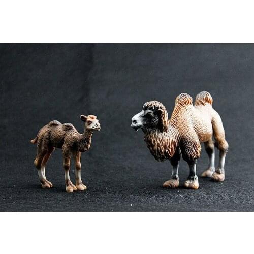 Simulation camel Model Toy Desert Camel educational equipment decoration 2pcs