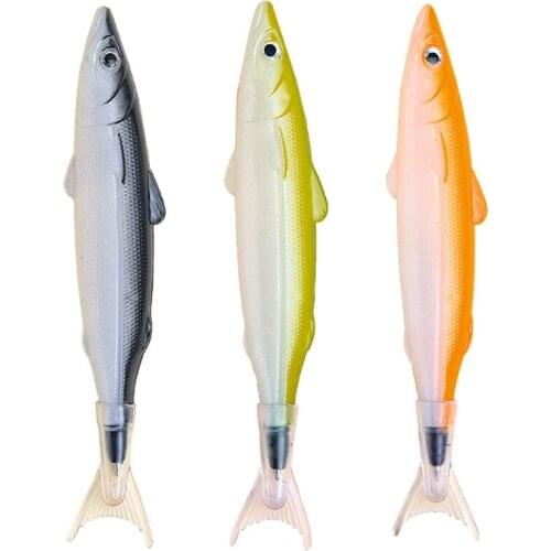 T3LB Exquisite Creative Fish-like Ballpoint Pen Anti-slip Poratable Reusable for Restaurant School Office