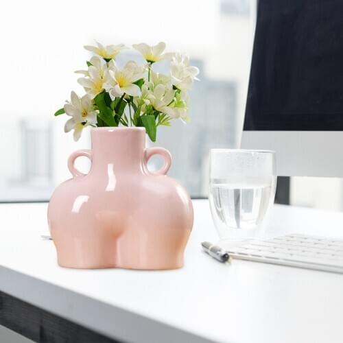Creativity Ceramics Vase Human Body Nude Abstract Desktop Crafts Art Ornaments Flower Vase Home Decoration Flower Arrangement