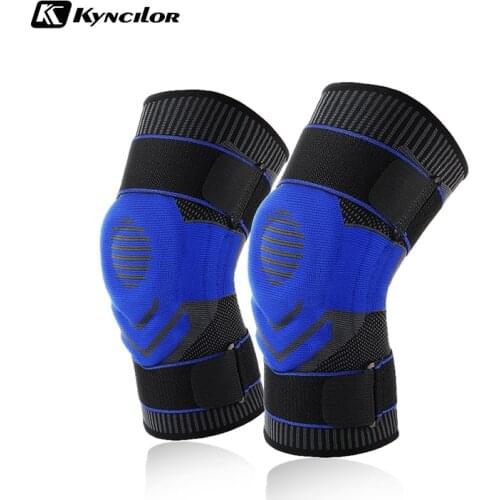 Kyncilor Elastic Silicone Knee Pads Nylon Sports Kneepad Fitness Gear Patella Brace Running Basketball Volleyball Support