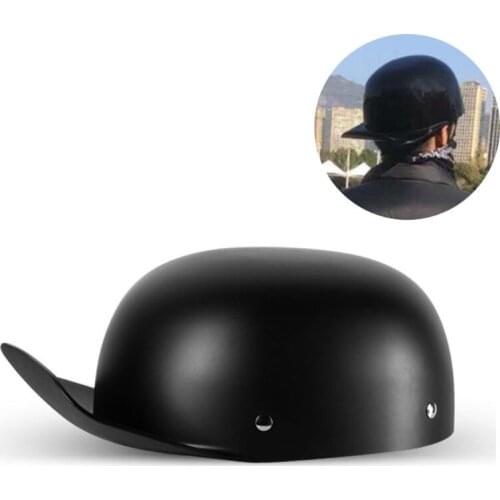 J60F Black Motorbike Helmets Retro Half Helmet Lightweight Open-Face Helmets for street Bike Motorbike Scooter