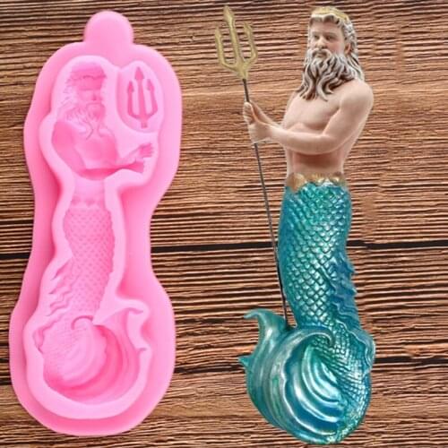 Neptune Silicone Mold Cake Border Fondant Mold Cake Decorating Tools DIY Baking Candy Clay Chocolate Moulds