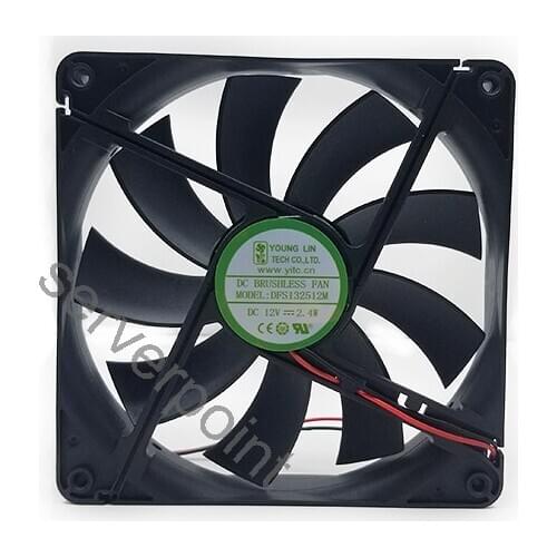 Original for DFS132512M 13025 12V 13cm 2.4w two line power supply cooling fan 135*135*25mm