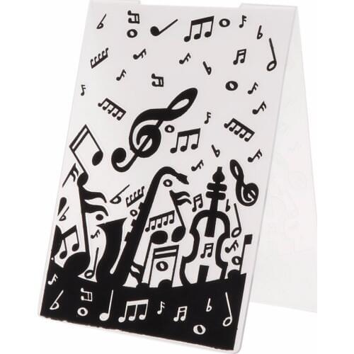 Plastic Embossing Folder Template for DIY Scrapbook Photo Album Card Paper Craft Music Note-S001