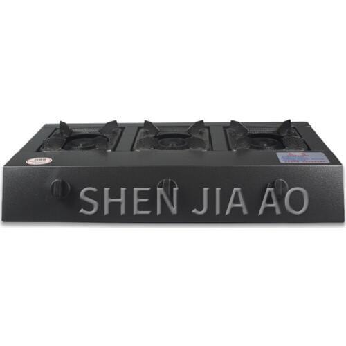 Natural gas liquefied gas stove Stainless steel panel 3 hole fire gas stove Commercial gas stove